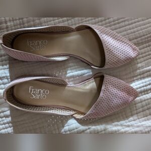 Franco Sarto Blush Pink Perforated Flats